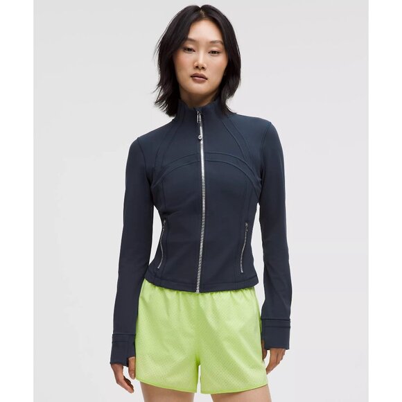 Define Cropped Jacket Nulu - True Navy/Mirror Silver - Picture 1 of 5